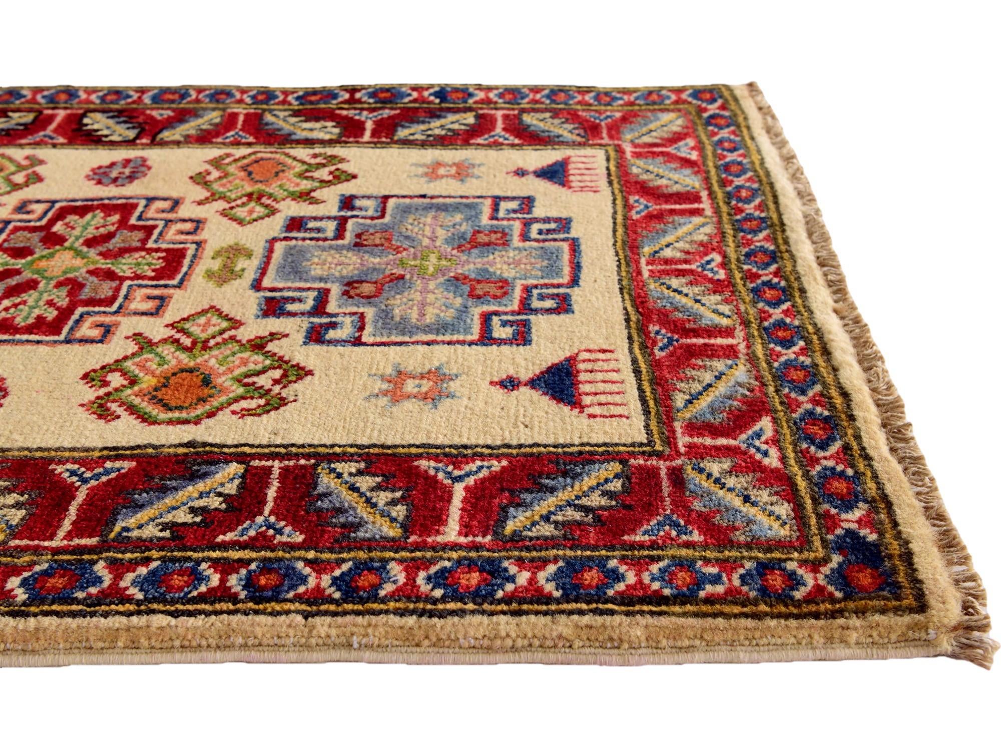 2' x 2' 11 Hand Knotted Kazak Rug