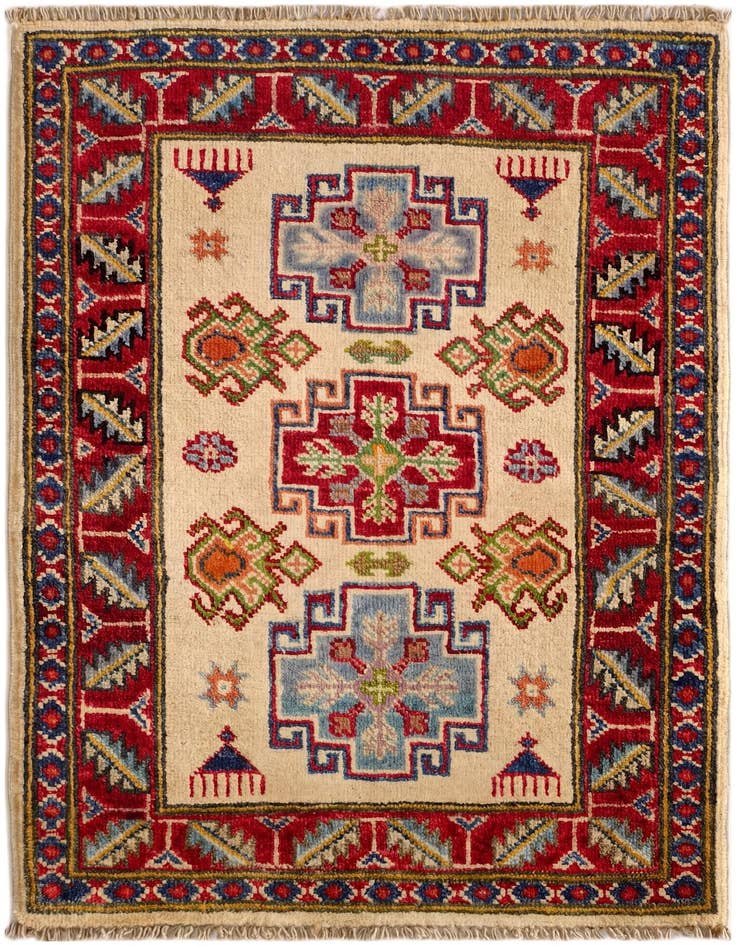 Detail image of 2' x 2' 11 Hand Knotted Kazak Rug