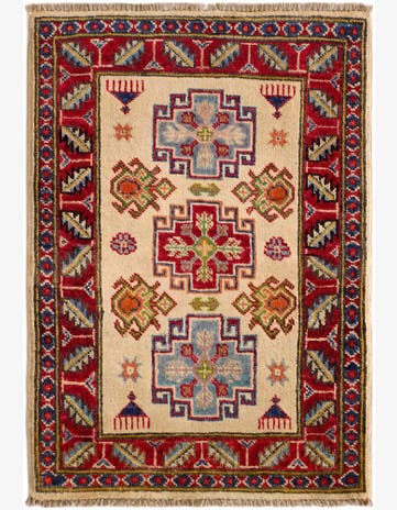 2' x 2' 11 Hand Knotted Kazak Rug