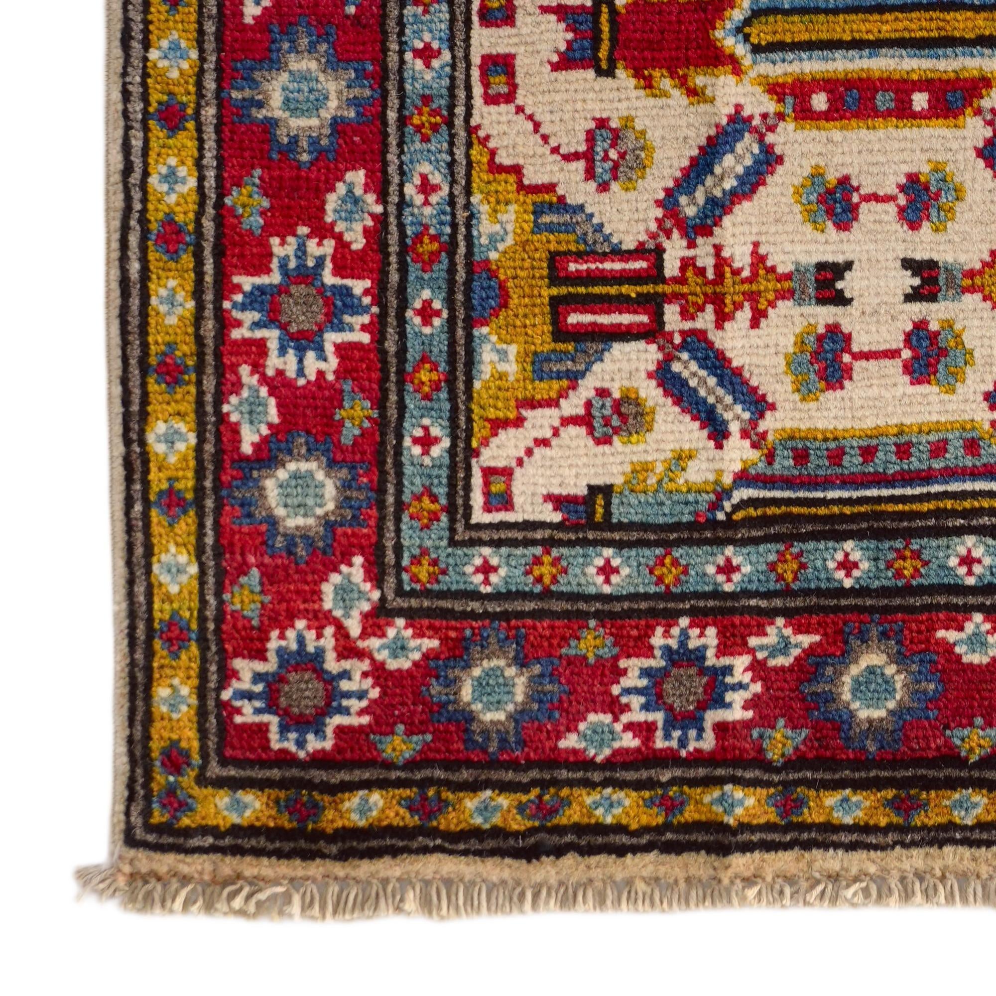 2' 1 x 2' 10 Hand Knotted Kazak Rug