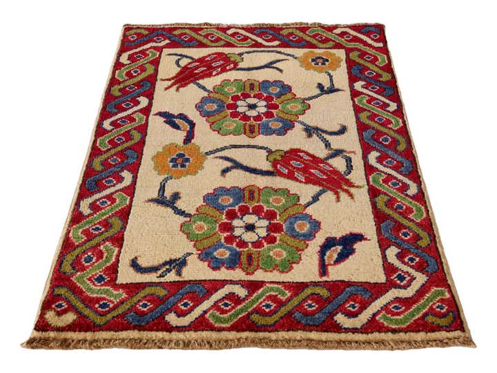 2' 1 x 3' 2 Hand Knotted Kazak Rug