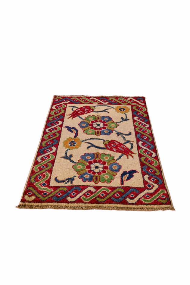 Detail image of 2' 1 x 3' 2 Hand Knotted Kazak Rug