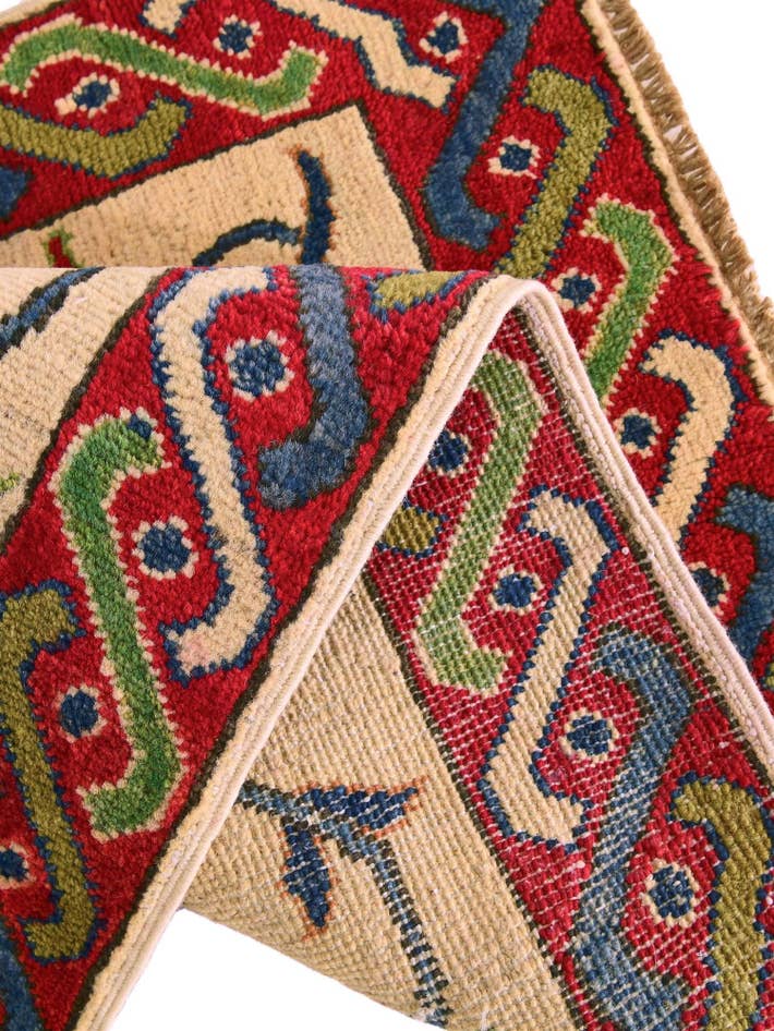 Detail image of 2' 1 x 3' 2 Hand Knotted Kazak Rug
