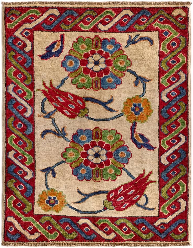Detail image of 2' 1 x 3' 2 Hand Knotted Kazak Rug