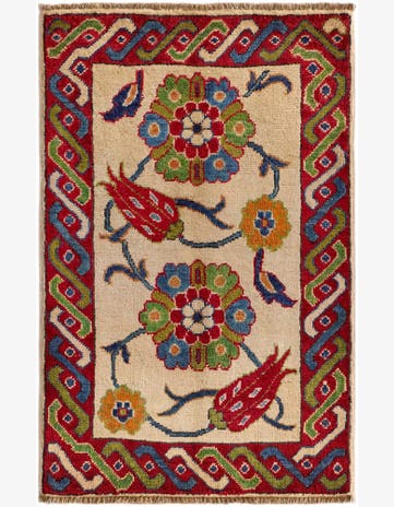 2' 1 x 3' 2 Hand Knotted Kazak Rug