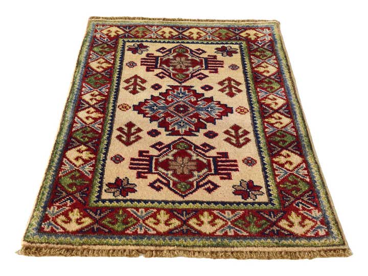 1' 11 x 2' 11 Hand Knotted Kazak Rug
