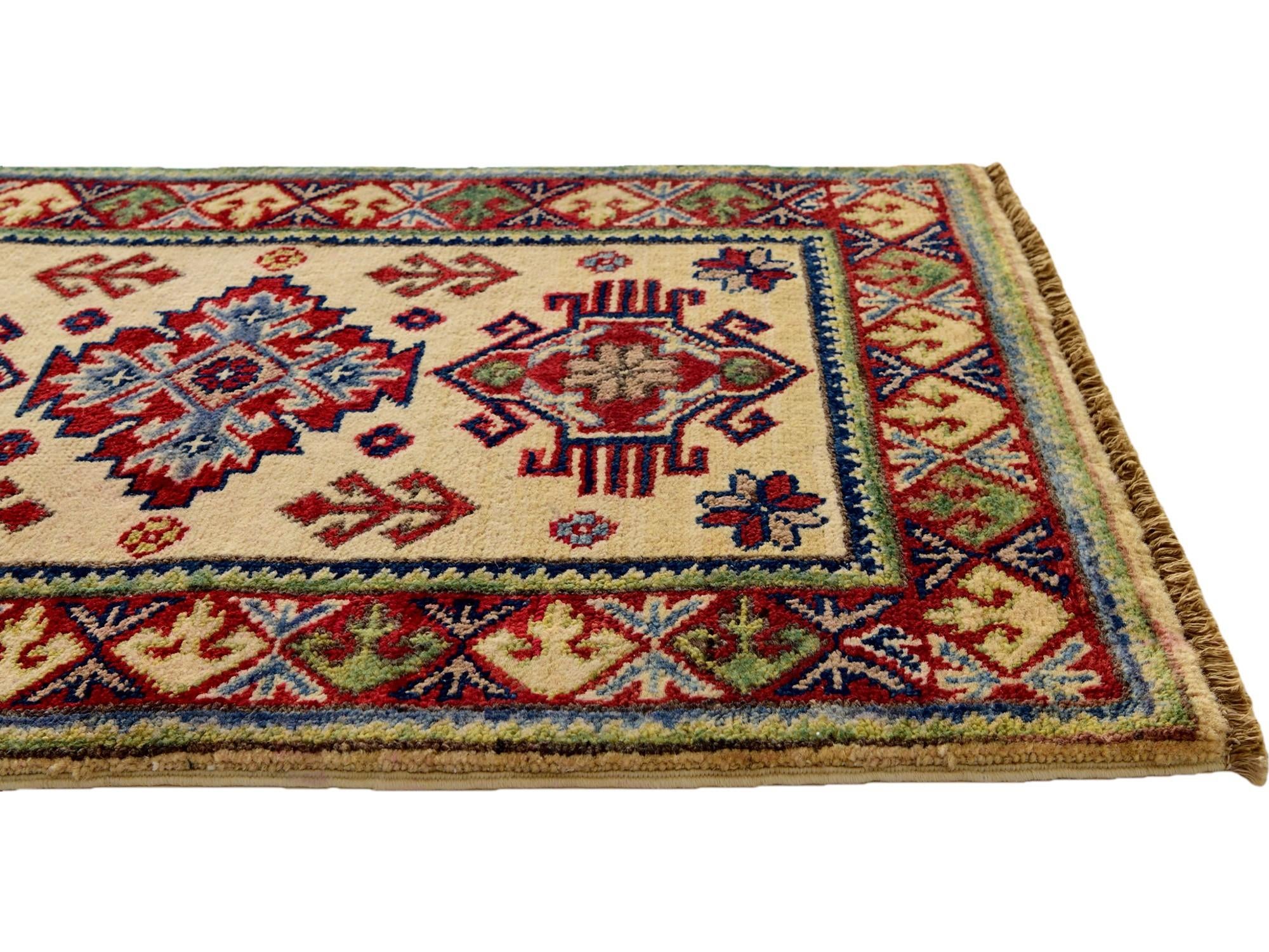 1' 11 x 2' 11 Hand Knotted Kazak Rug