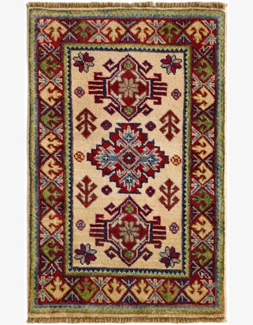 1' 11 x 2' 11 Hand Knotted Kazak Rug