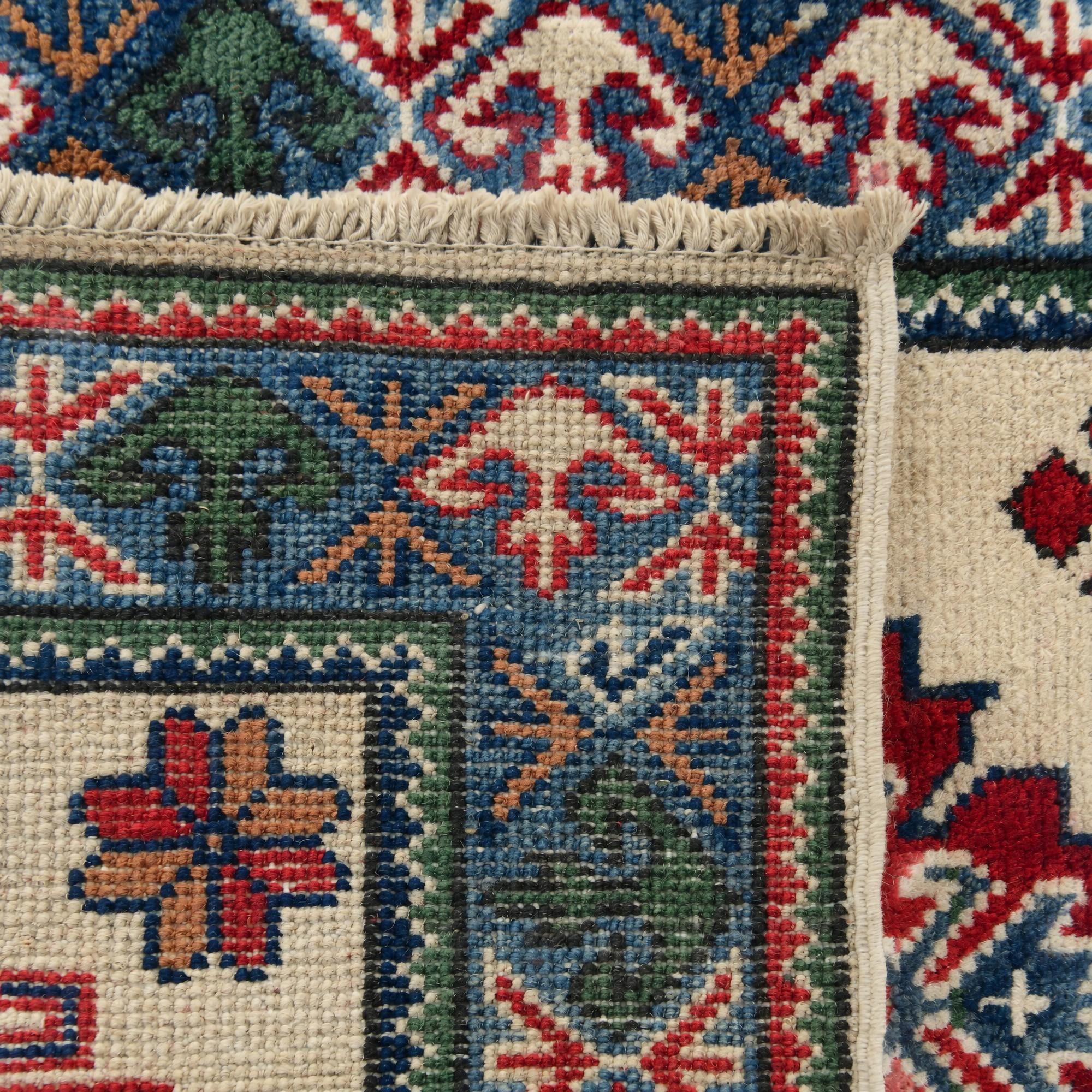 60cm x 95cm Hand Knotted Kazak Rug