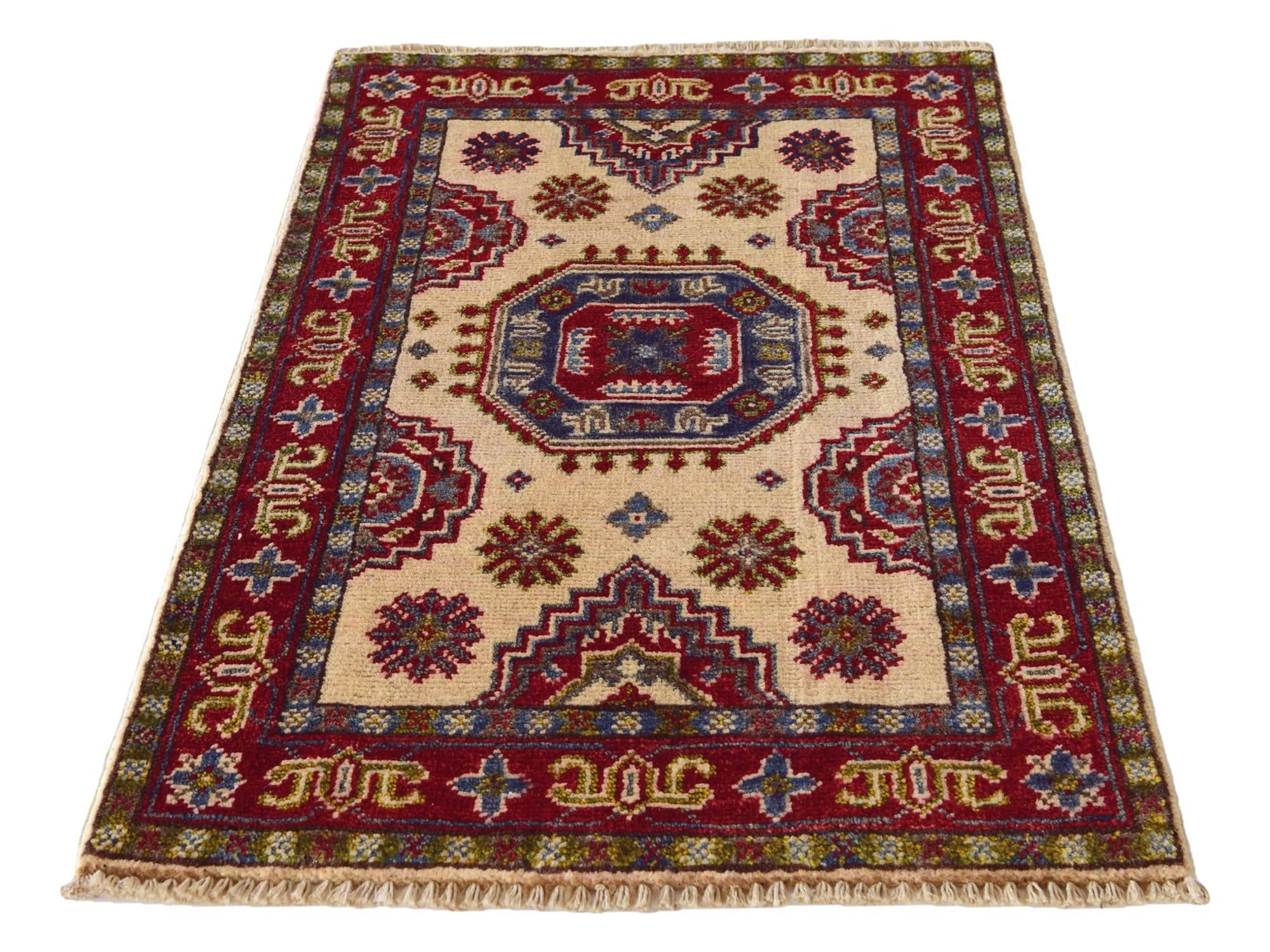2' x 3' 1 Hand Knotted Kazak Rug