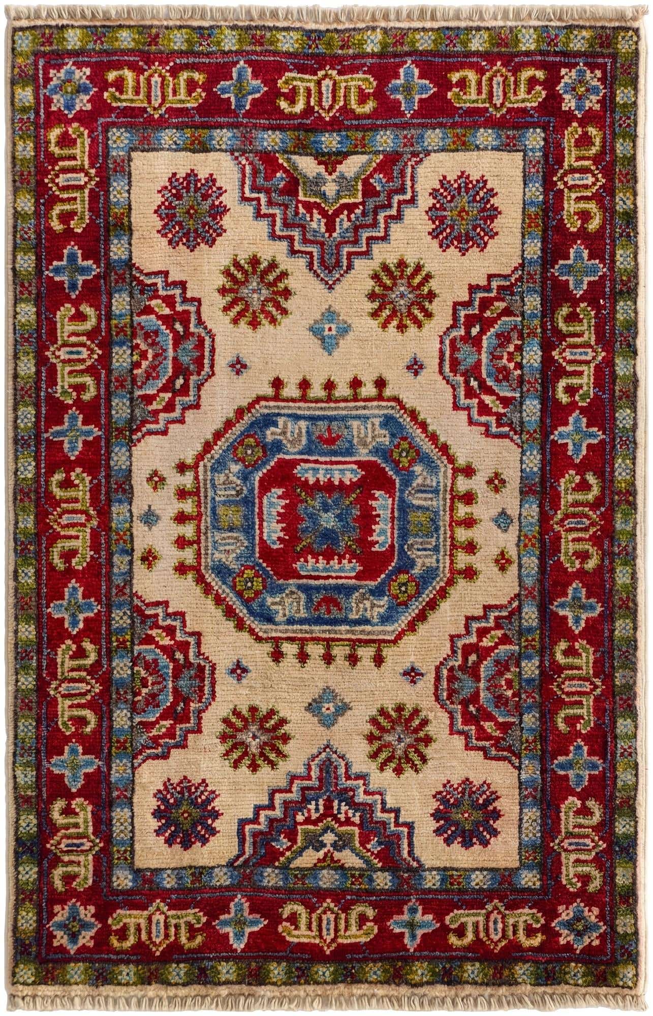 2' x 3' 1 Hand Knotted Kazak Rug