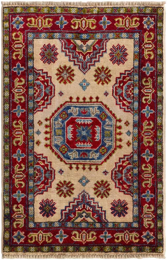 2' x 3' 1 Hand Knotted Kazak Rug