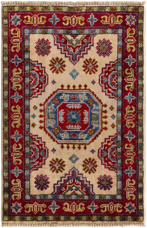 Detail image of 2' x 3' 1 Hand Knotted Kazak Rug