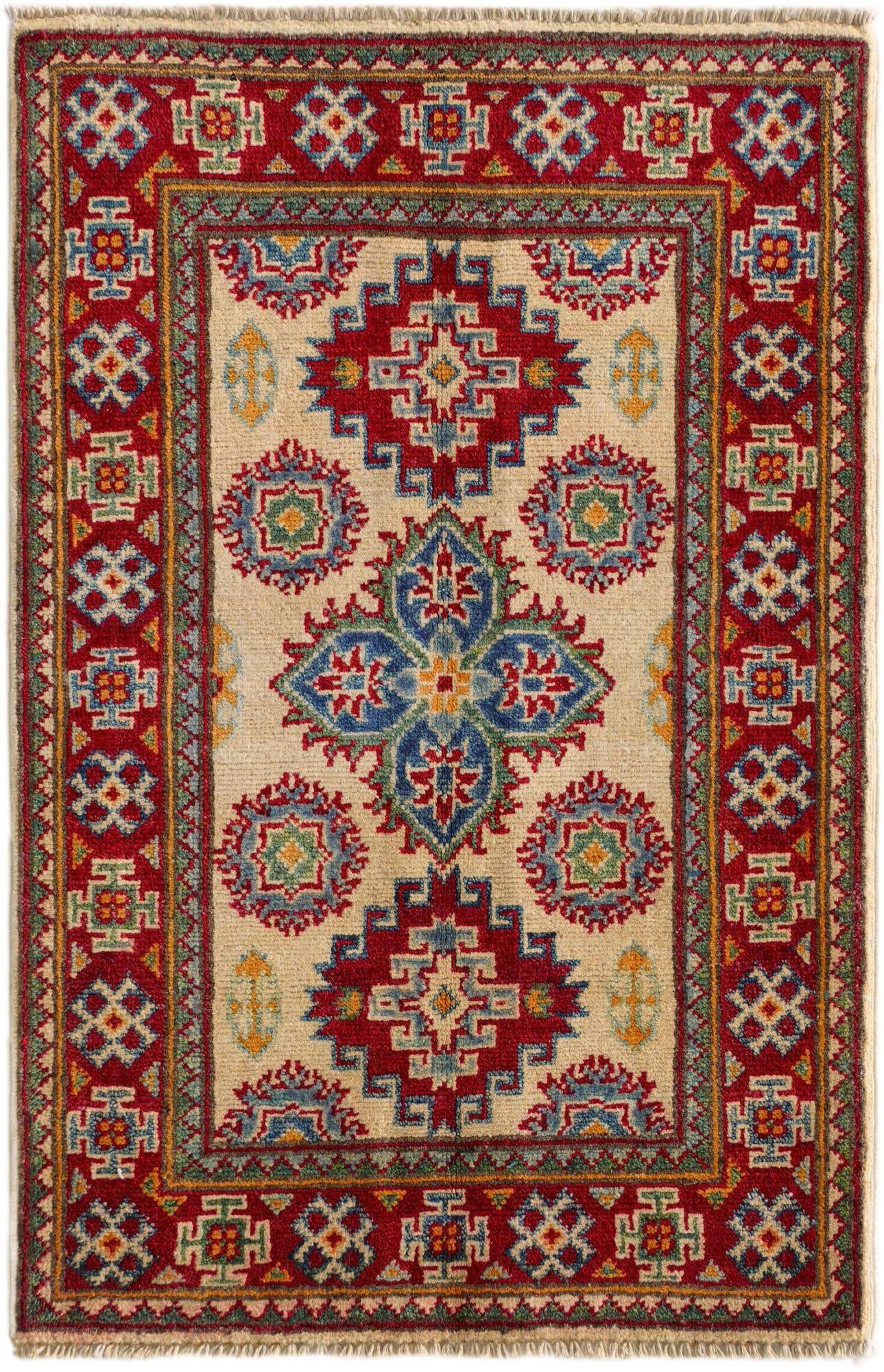 2' x 3' 1 Hand Knotted Kazak Rug