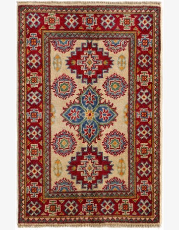 2' x 3' 1 Hand Knotted Kazak Rug