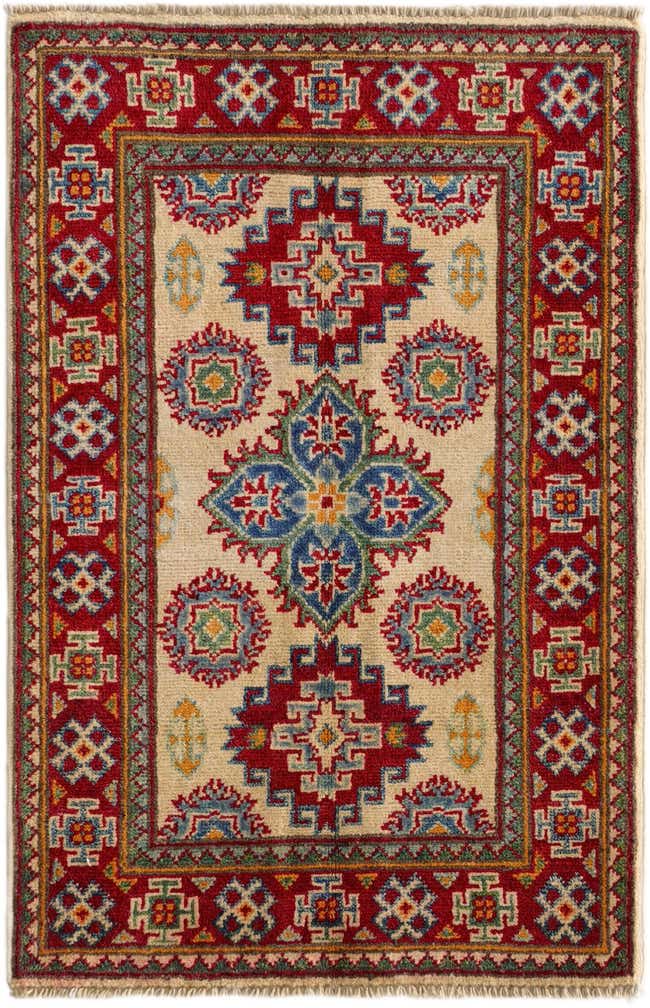 2' x 3' 1 Hand Knotted Kazak Rug