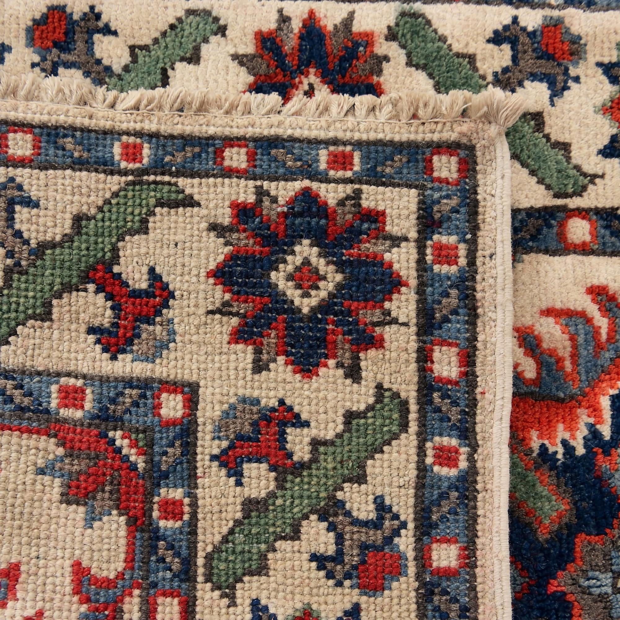 60cm x 90cm Hand Knotted Kazak Rug