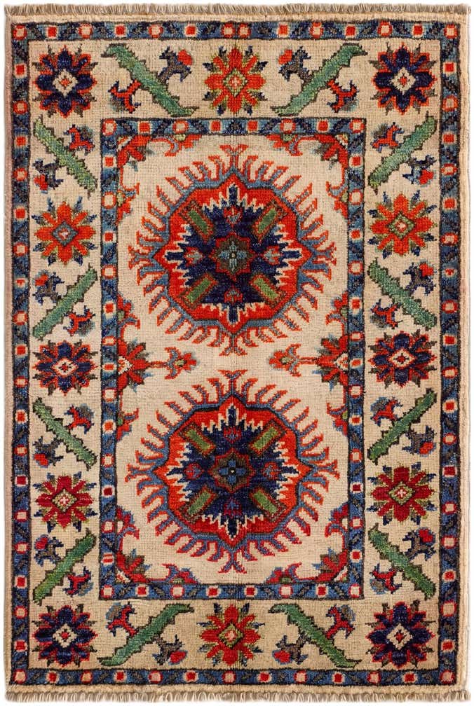 2' x 3' Hand Knotted Kazak Rug