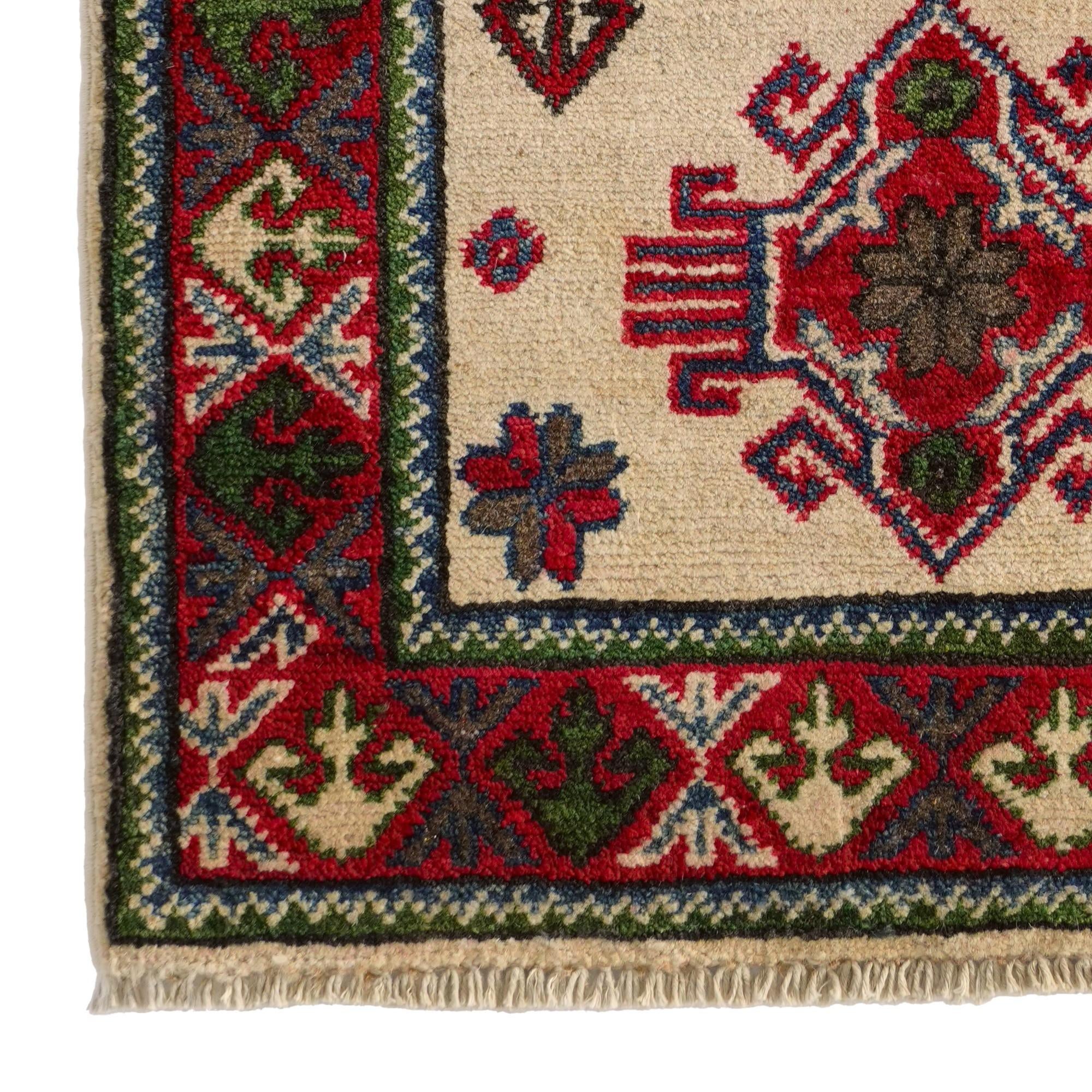 2' x 3' Hand Knotted Kazak Rug