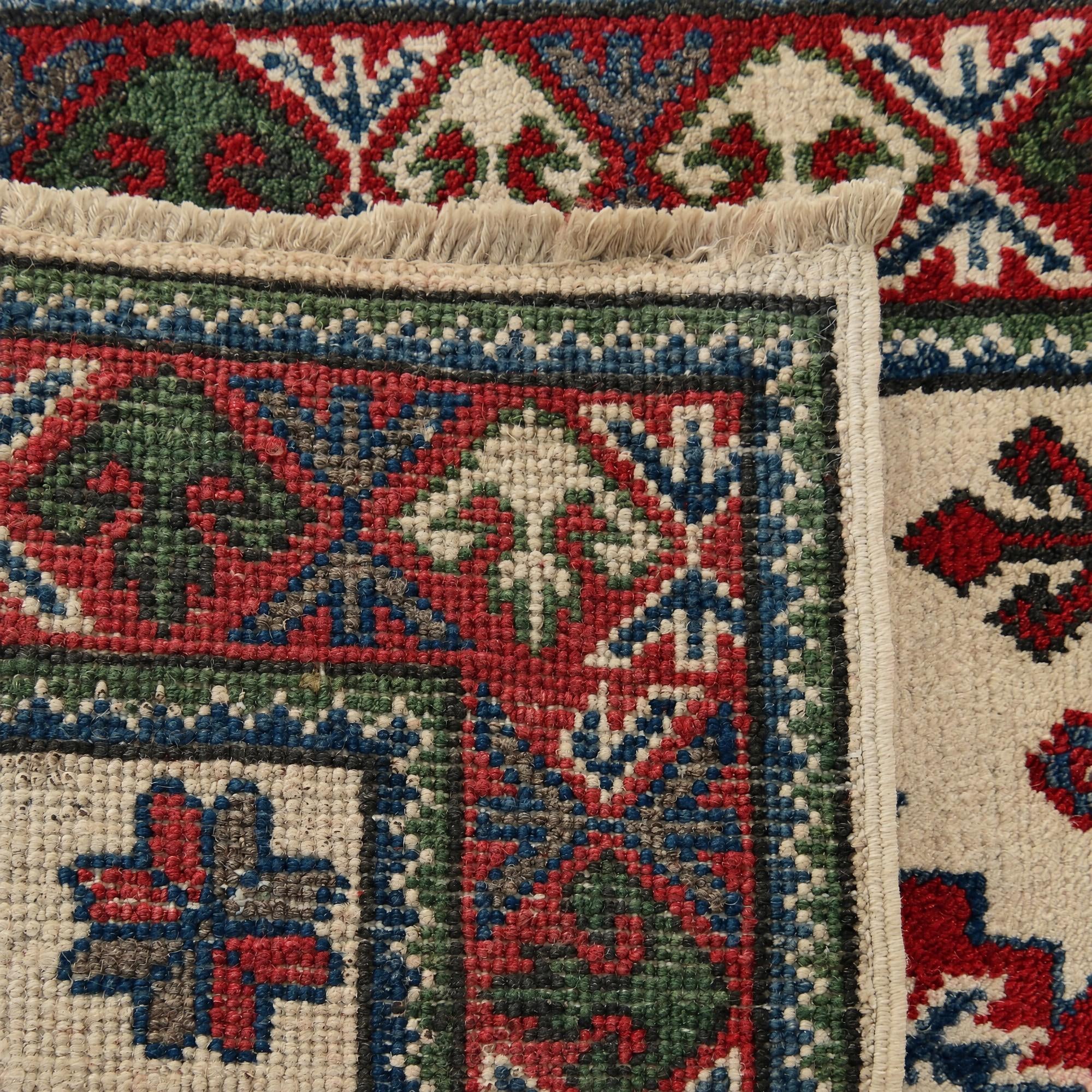 60cm x 90cm Hand Knotted Kazak Rug