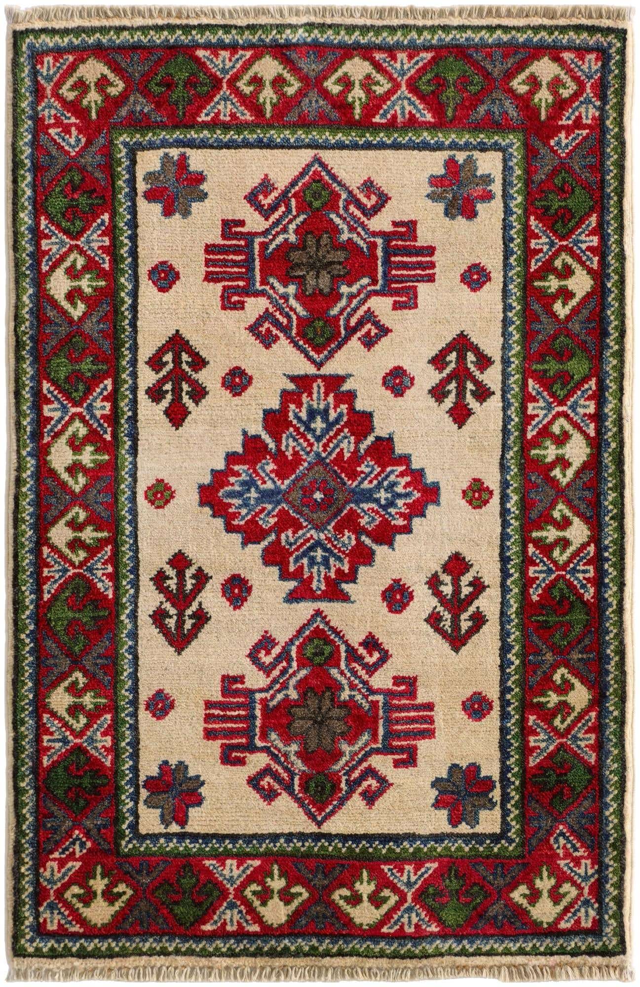 2' x 3' Hand Knotted Kazak Rug