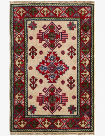 2' x 3' Hand Knotted Kazak Rug