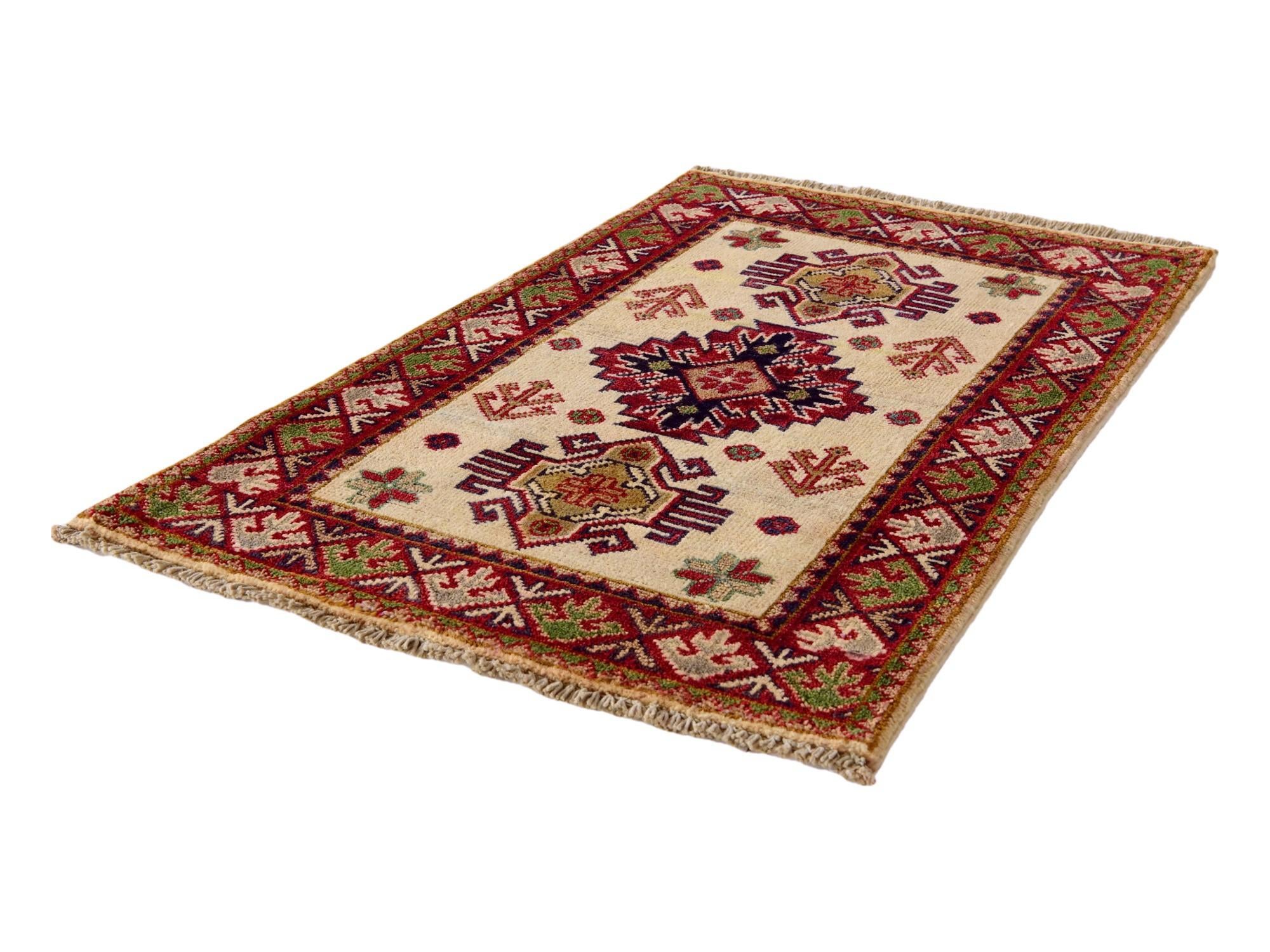 2' x 3' 1 Hand Knotted Kazak Rug