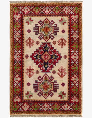 2' x 3' 1 Hand Knotted Kazak Rug
