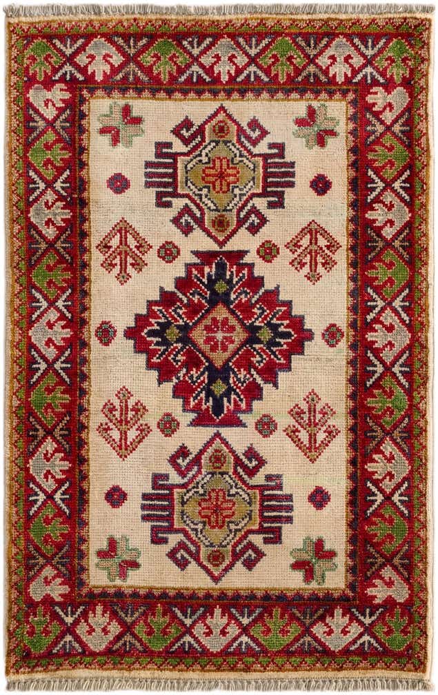 2' x 3' 1 Hand Knotted Kazak Rug