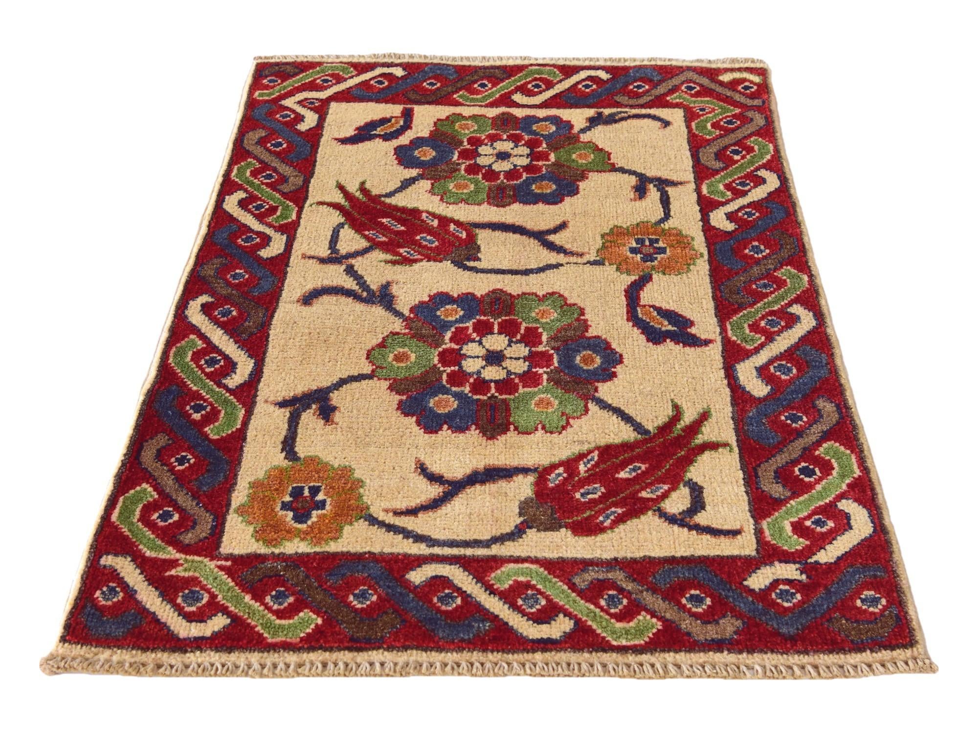 2' x 3' Hand Knotted Kazak Rug