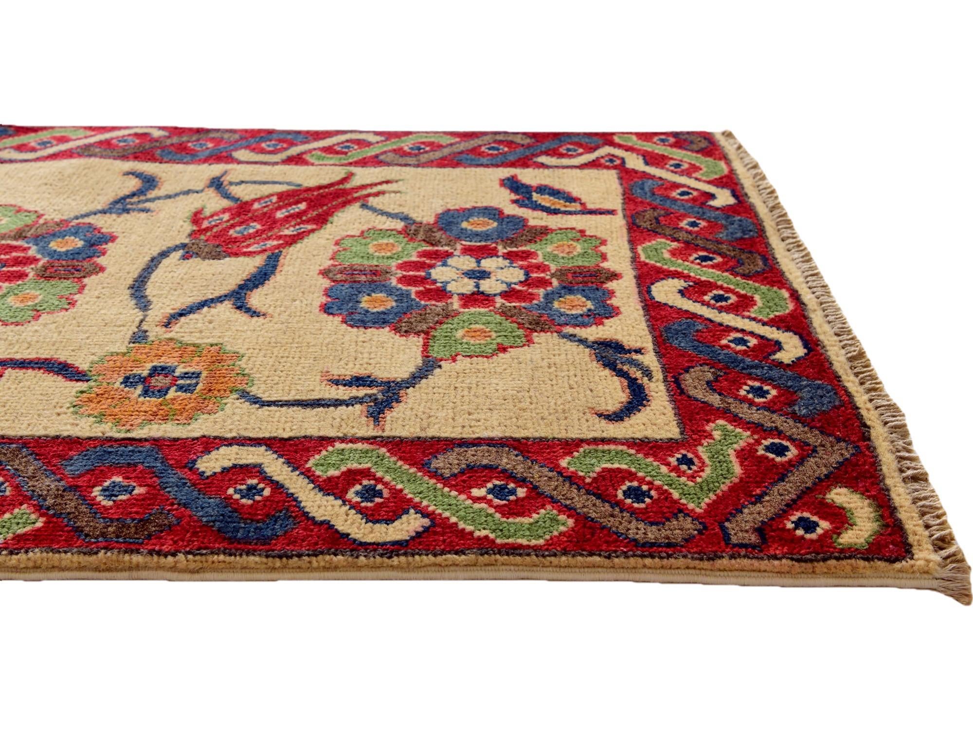 2' x 3' Hand Knotted Kazak Rug