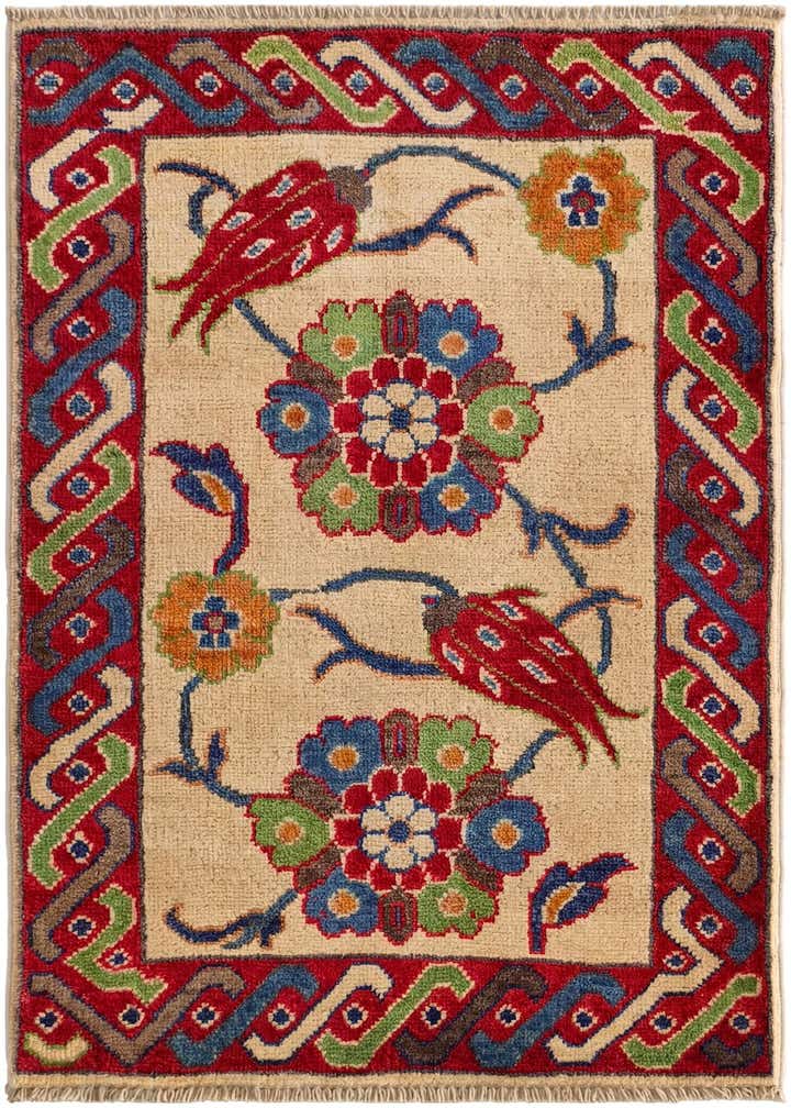 2' x 3' Hand Knotted Kazak Rug