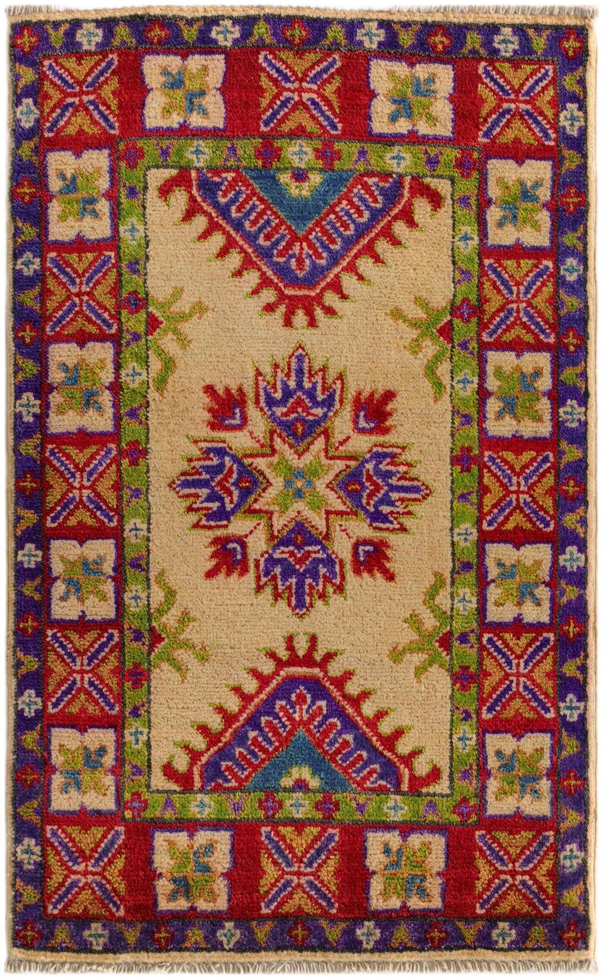 2' x 3' 1 Hand Knotted Kazak Rug