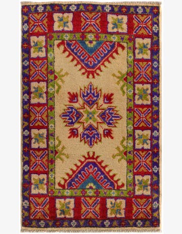 2' x 3' 1 Hand Knotted Kazak Rug