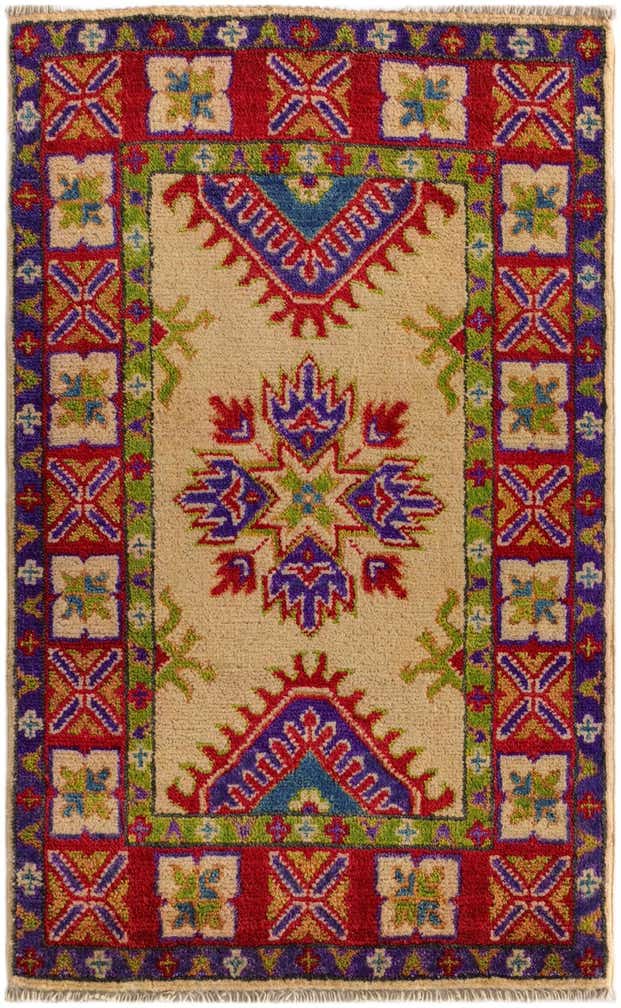 2' x 3' 1 Hand Knotted Kazak Rug