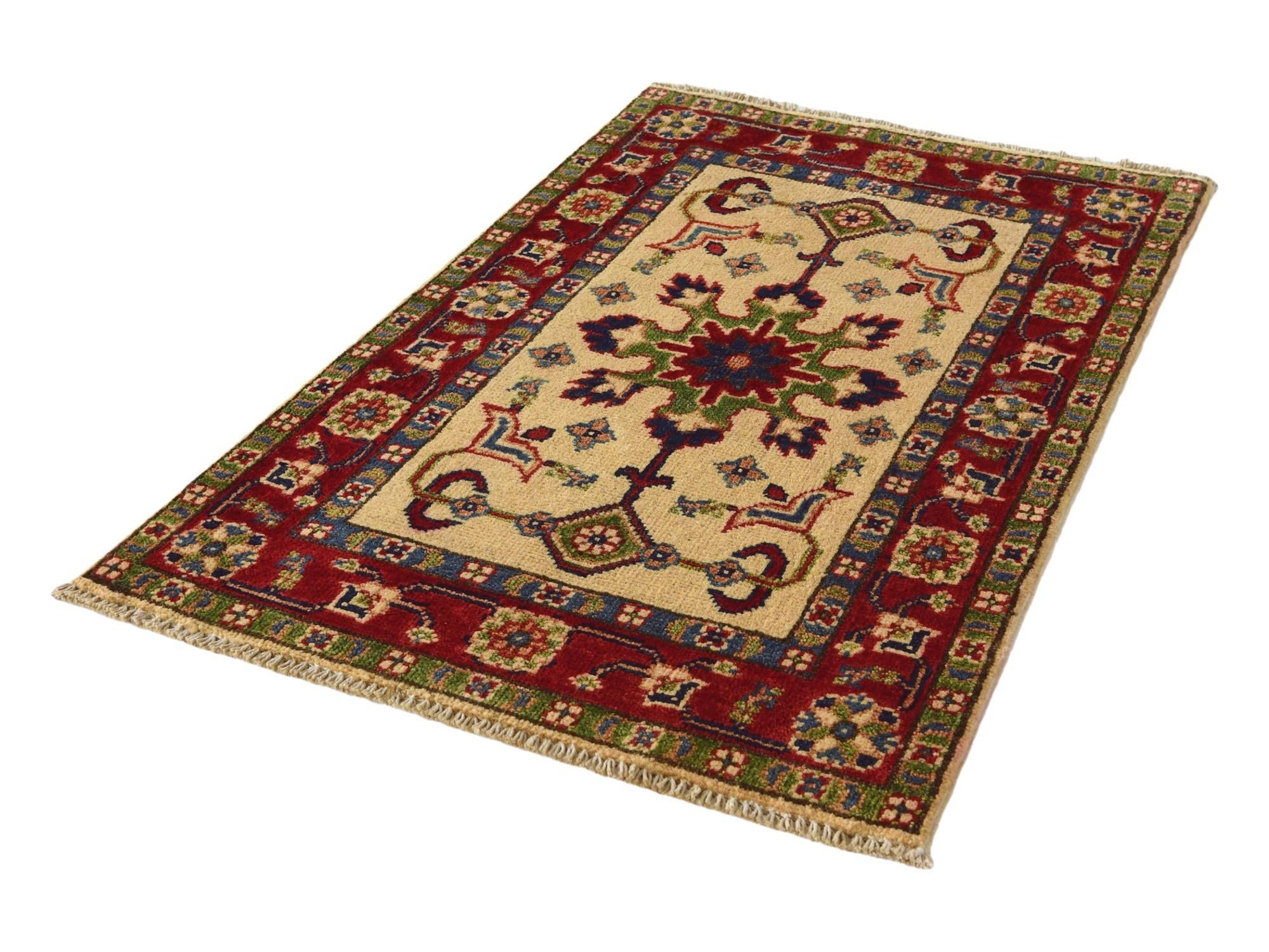 1' 11 x 3' 1 Hand Knotted Kazak Rug