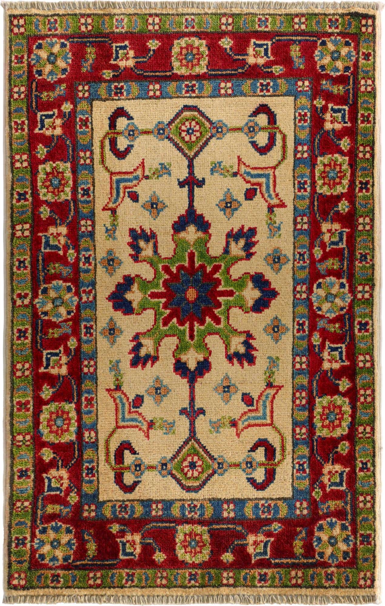 1' 11 x 3' 1 Hand Knotted Kazak Rug