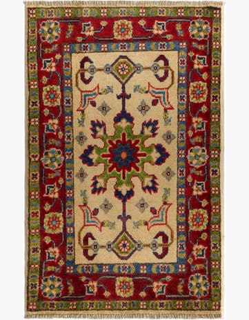 1' 11 x 3' 1 Hand Knotted Kazak Rug
