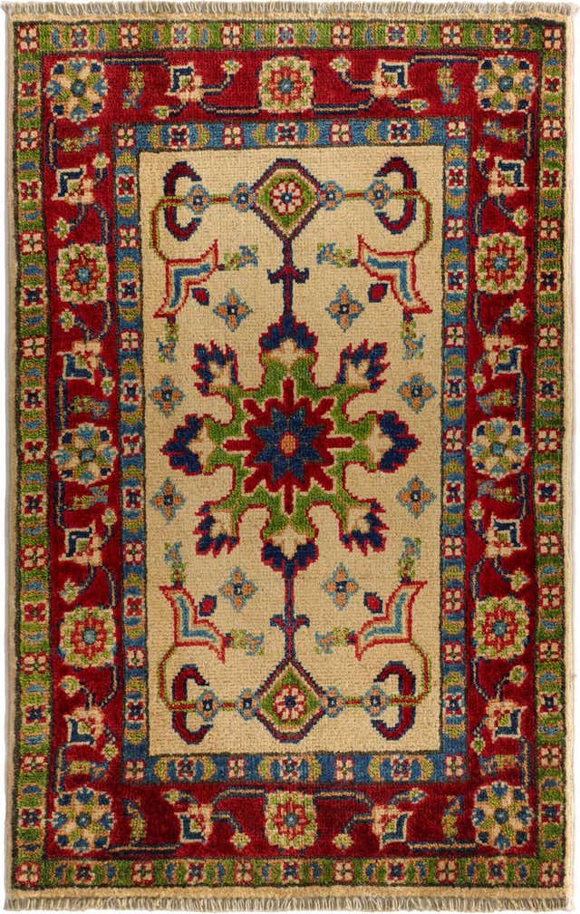 1' 11 x 3' 1 Hand Knotted Kazak Rug
