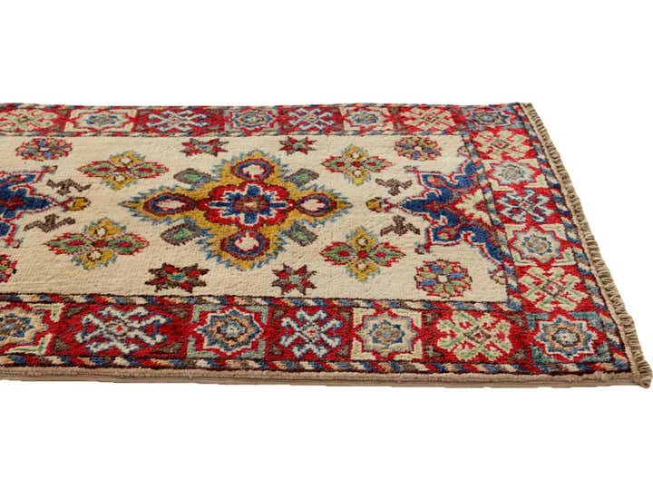 1' 11 x 3' Hand Knotted Kazak Rug