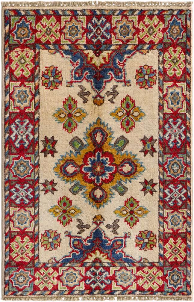 1' 11 x 3' Hand Knotted Kazak Rug