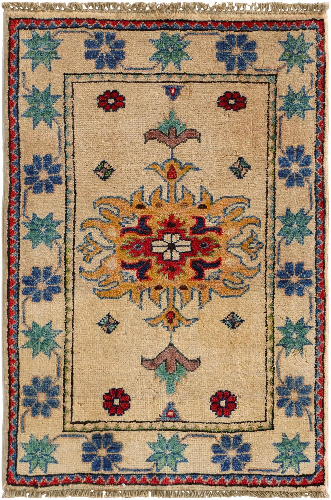 2' x 2' 11 Hand Knotted Kazak Rug