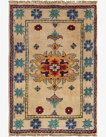 2' x 2' 11 Hand Knotted Kazak Rug