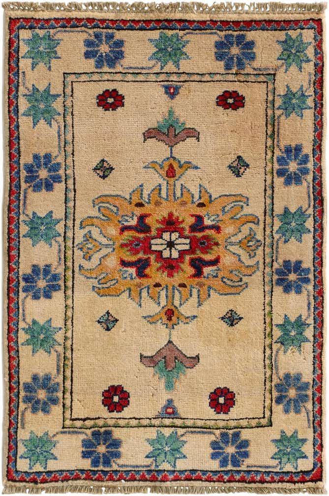 2' x 2' 11 Hand Knotted Kazak Rug