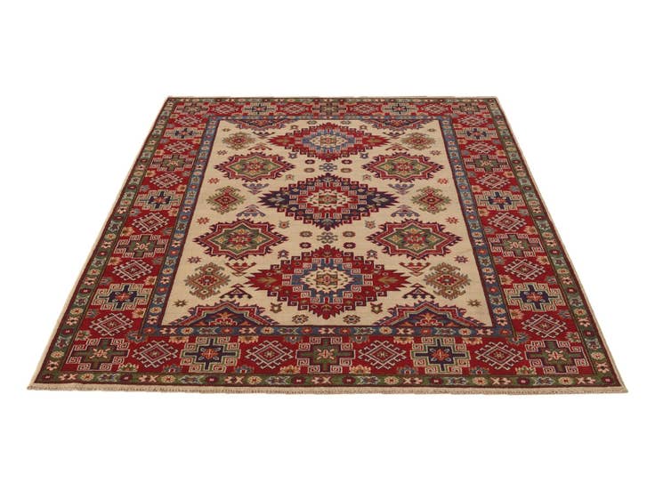 Detail image of 5' 9 x 8' 1 Hand Knotted Kazak Rug