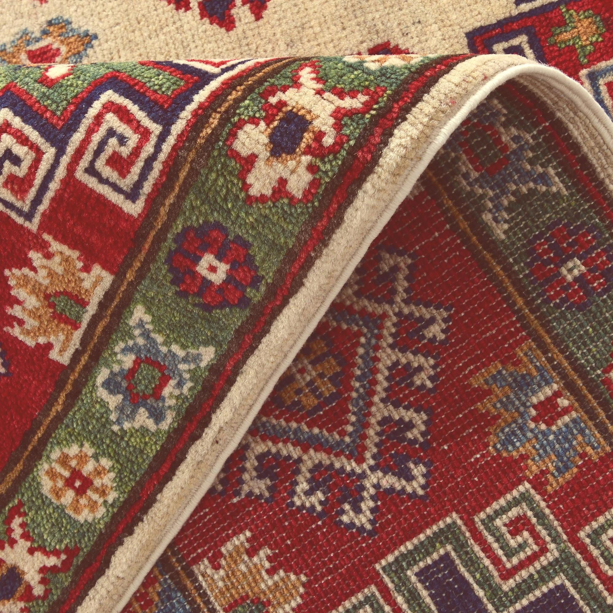 5' 9 x 8' 1 Hand Knotted Kazak Rug