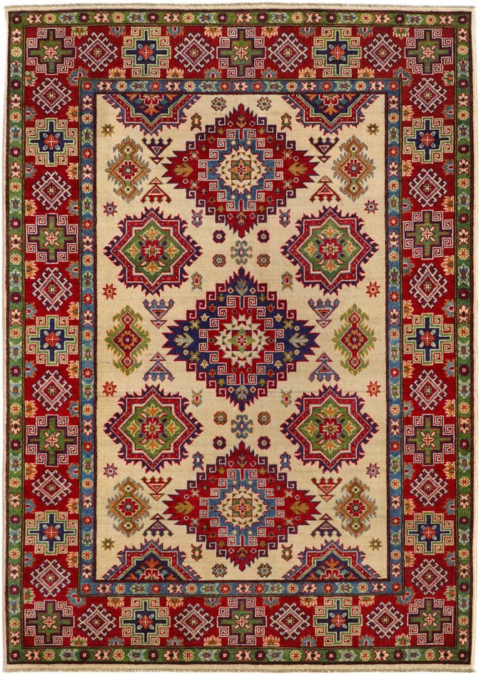 Detailansicht von 175cm x 245cm Handgeknüpft Kazak Teppich