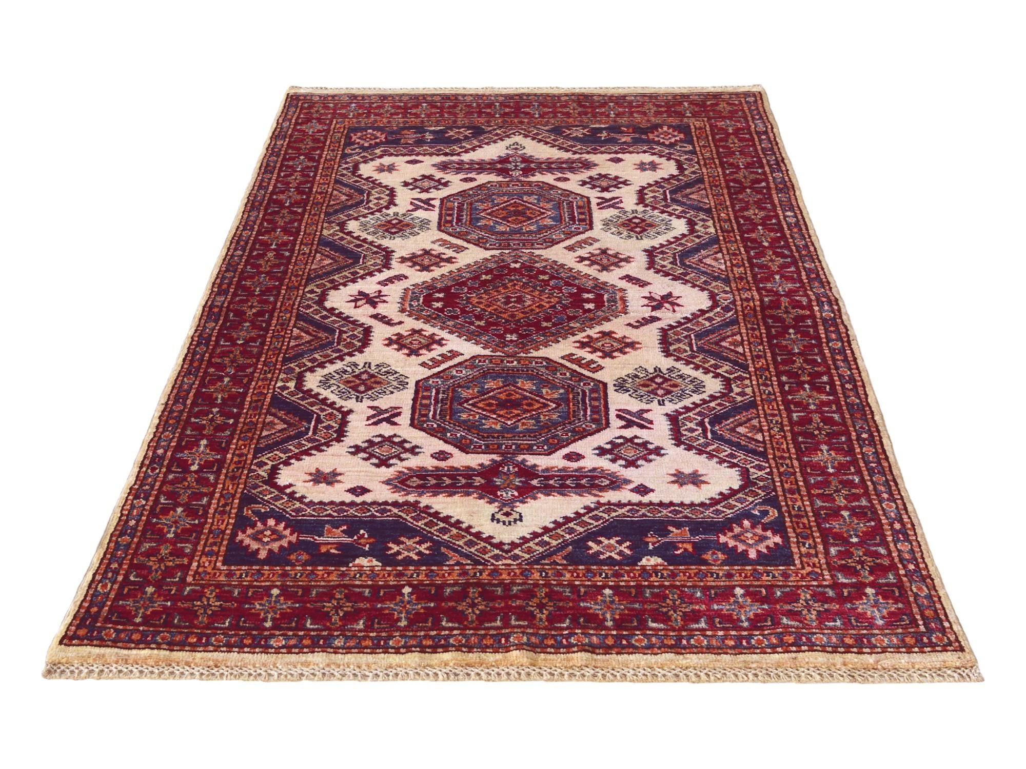 3' 3 x 5' 8 Hand Knotted Kazak Rug