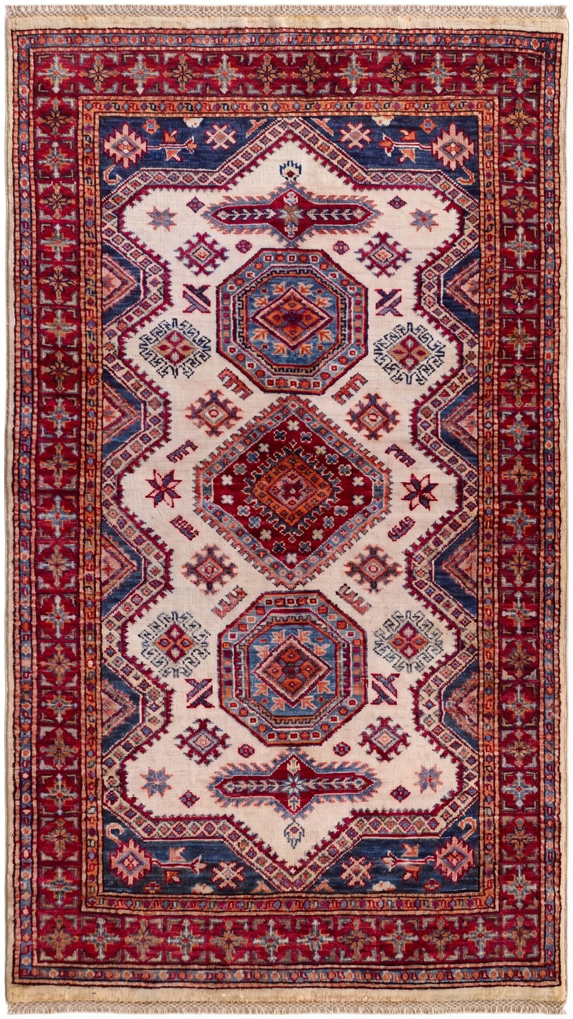 3' 3 x 5' 8 Hand Knotted Kazak Rug
