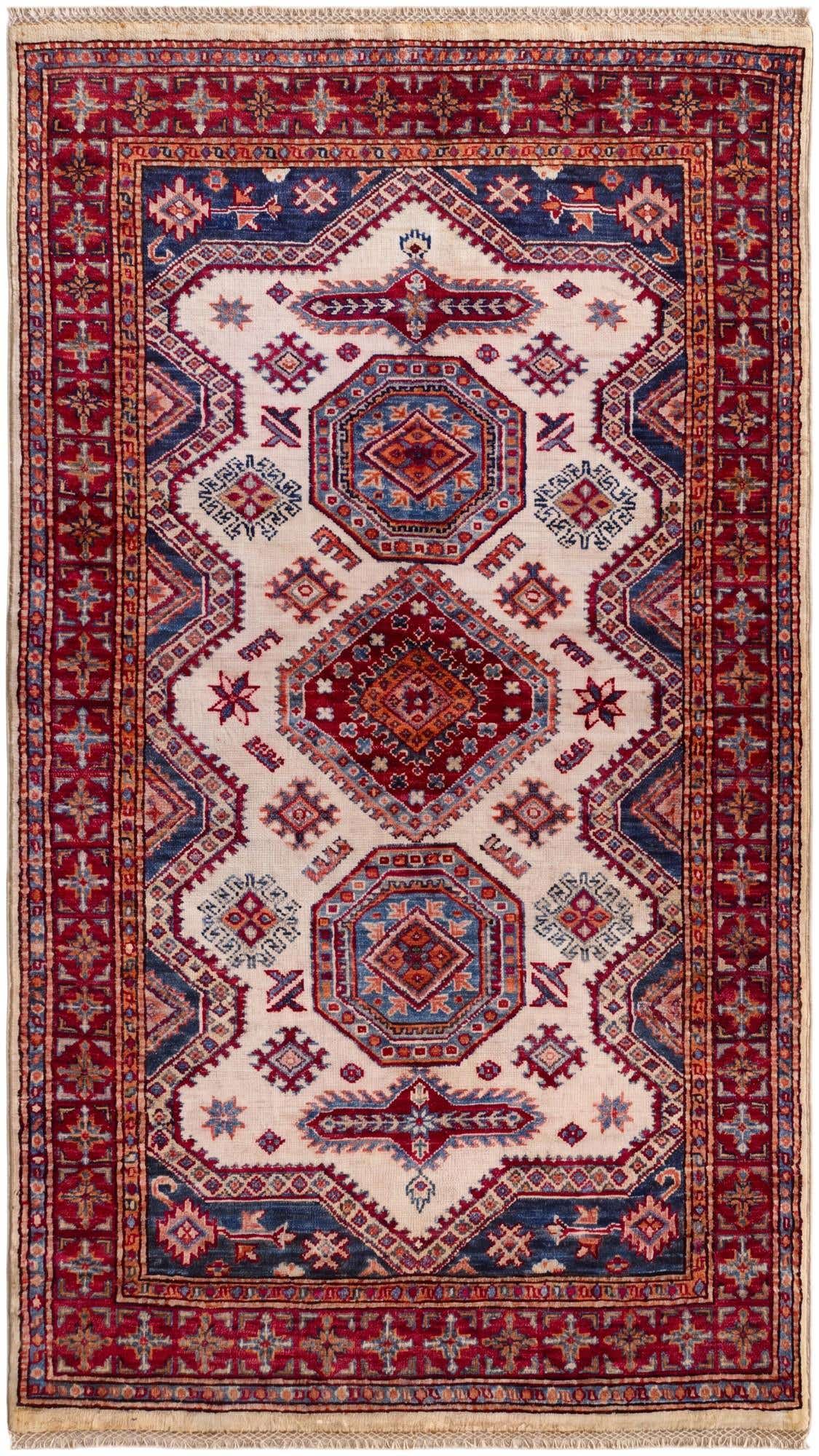 3' 3 x 5' 8 Hand Knotted Kazak Rug